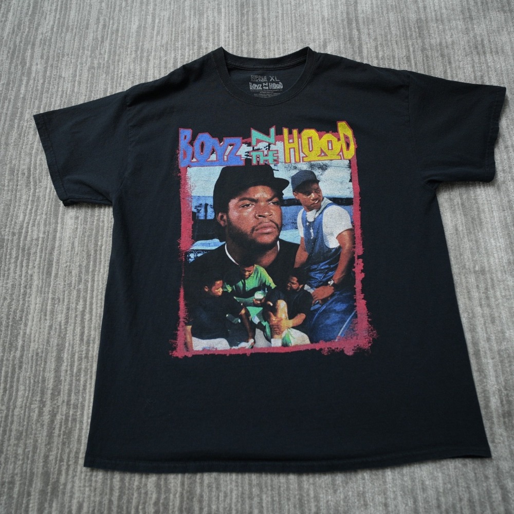 Boyz N The Hood T Shirt Mens Black Rap Movie Tee 90s Hip Hop Ice Cube XL